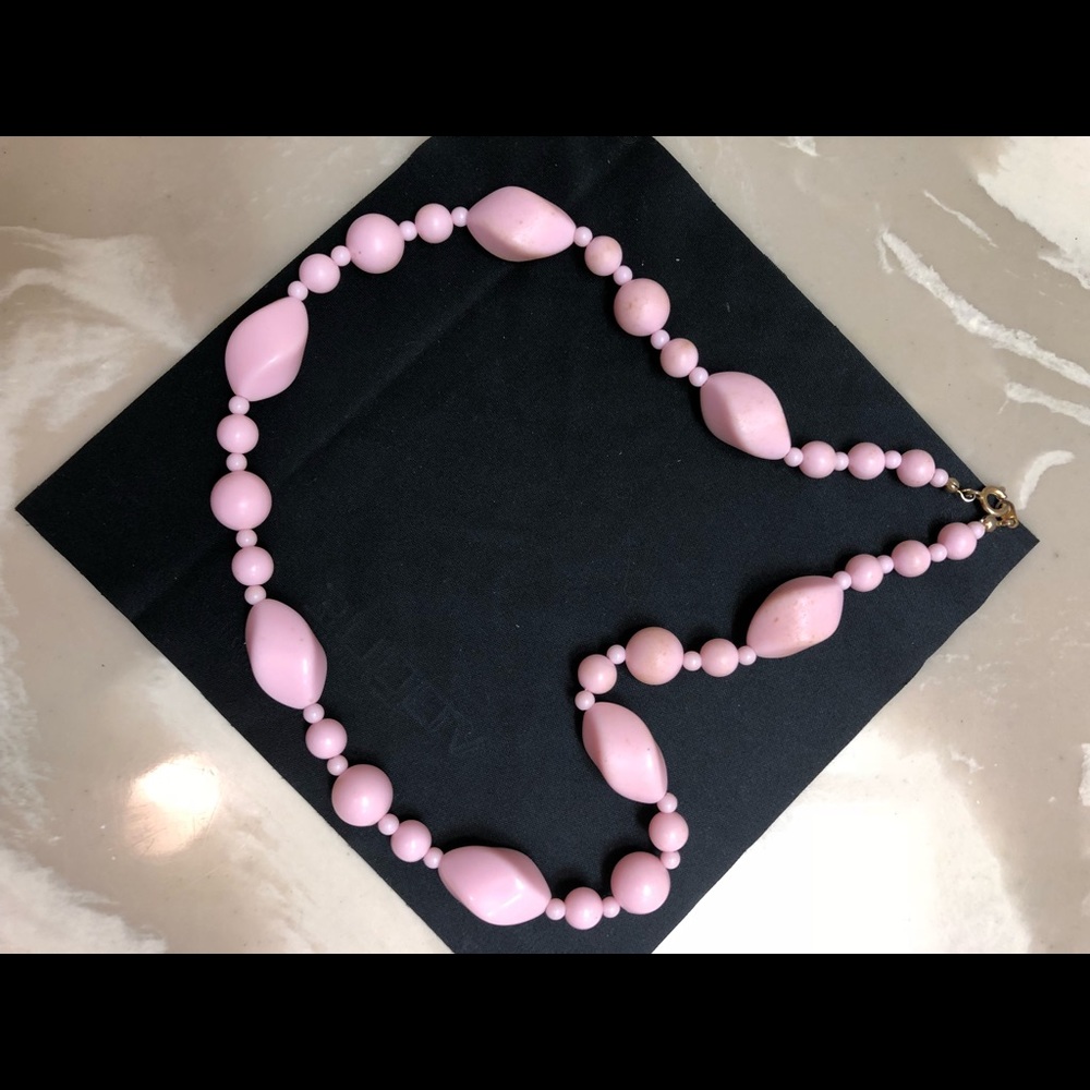 Vintage pink dainty necklace